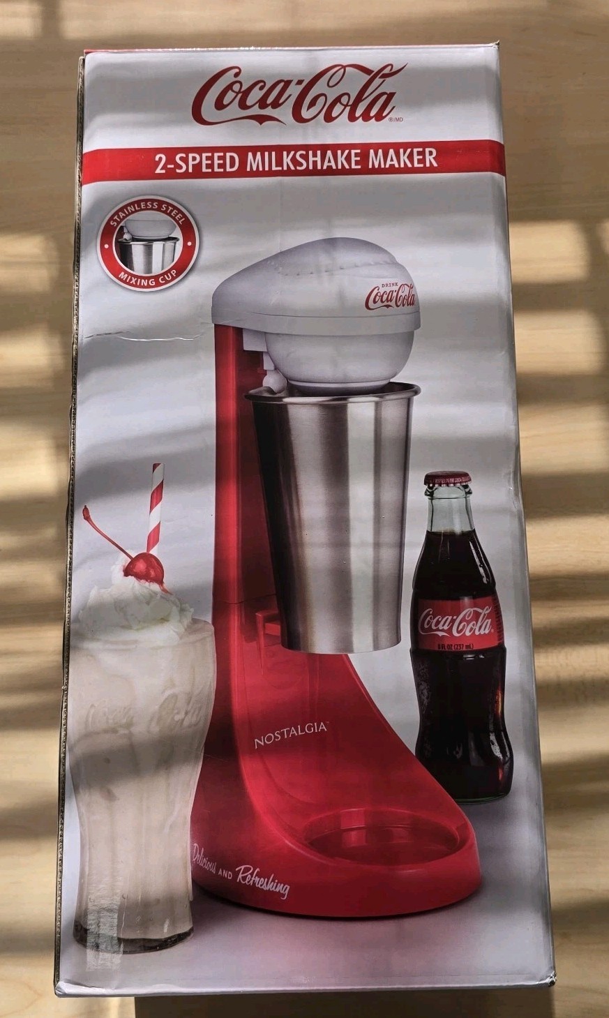 Coca Cola Electric Milkshake Maker Two Speed Stainless Mixing Cup Limited (NEW)