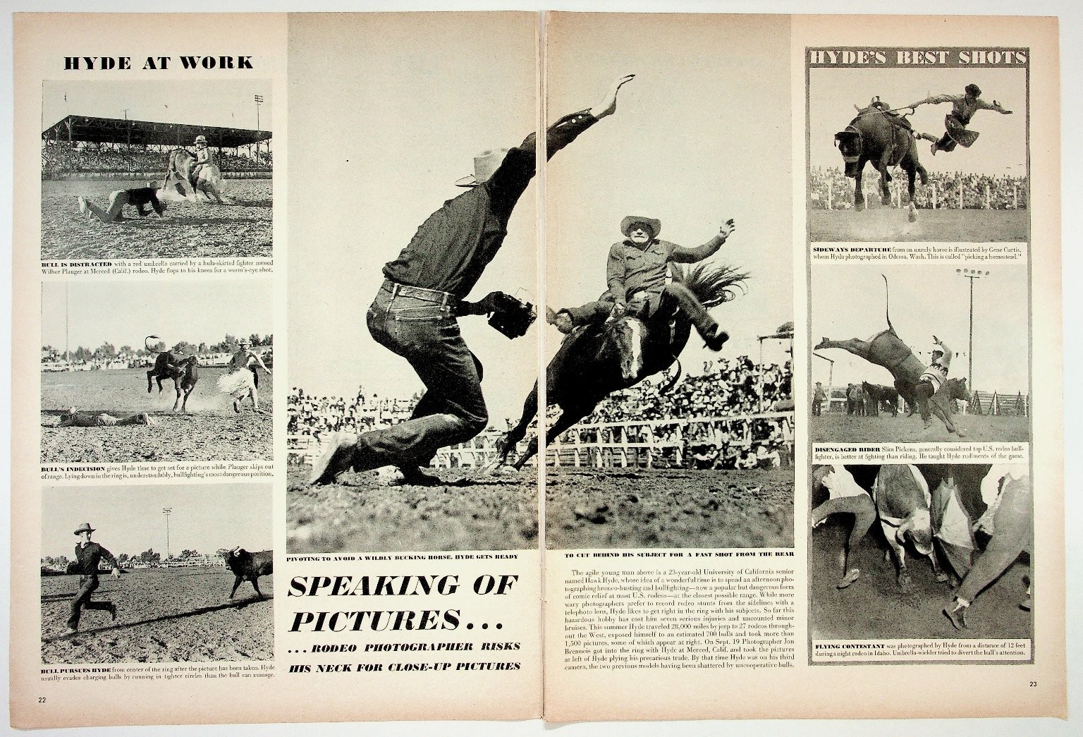 1940s Rodeo Cowboy Photographer Hyde Magazine Article Florsheim Shoes Ad 1940s Rodeo Cowboy Photographer Hyde Magazine Article Florsheim Shoes Ad