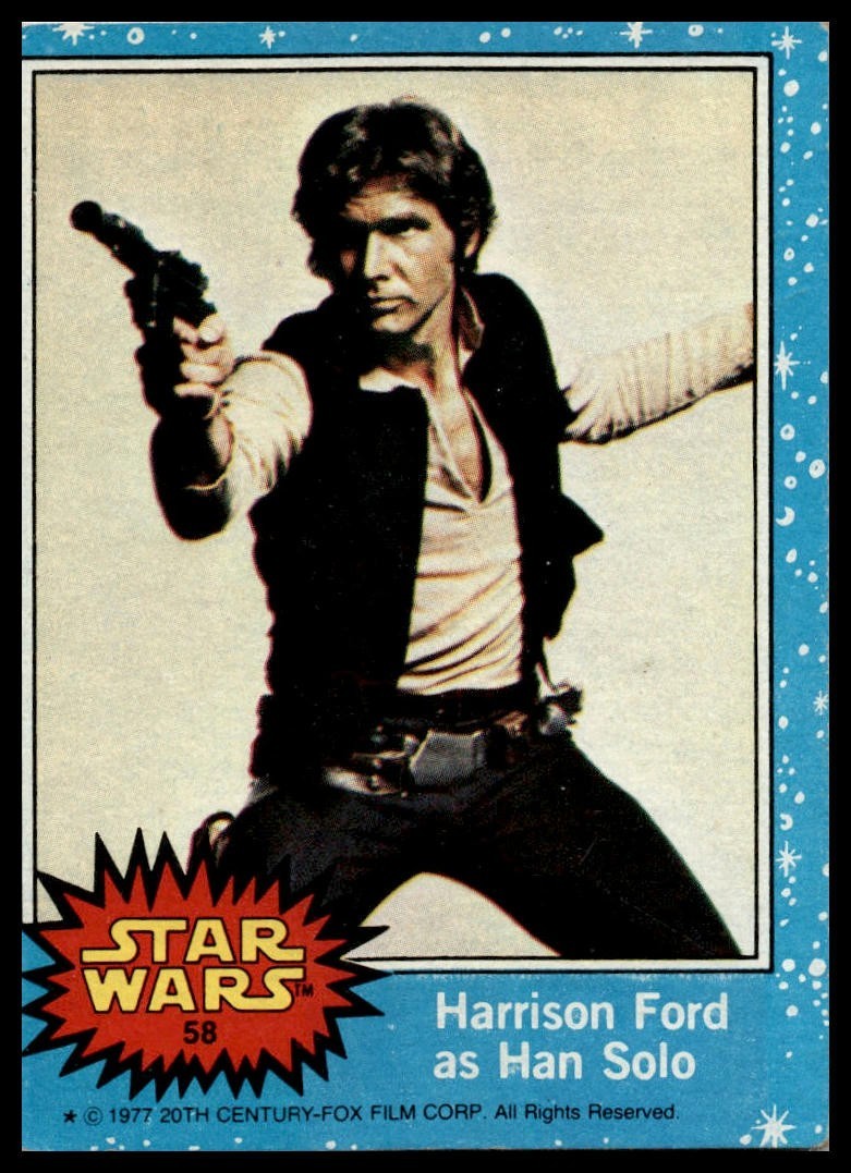 Harrison Ford As Han Solo - 1977 Topps Star Wars #58 (a)