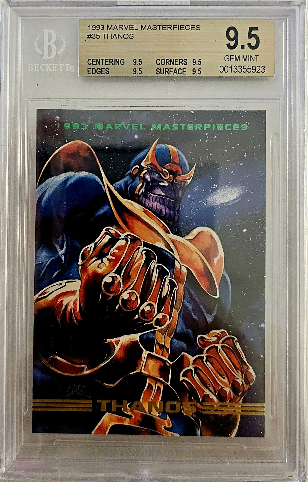 🔥💎1993 Marvel Masterpieces Thanos #35 Jusko BGS 9.5 Gem Mint Pop 8 True💎🔥 🔥💎1993 Marvel Masterpieces Thanos #35 Jusko BGS 9.5 Gem Mint Pop 8 True💎🔥