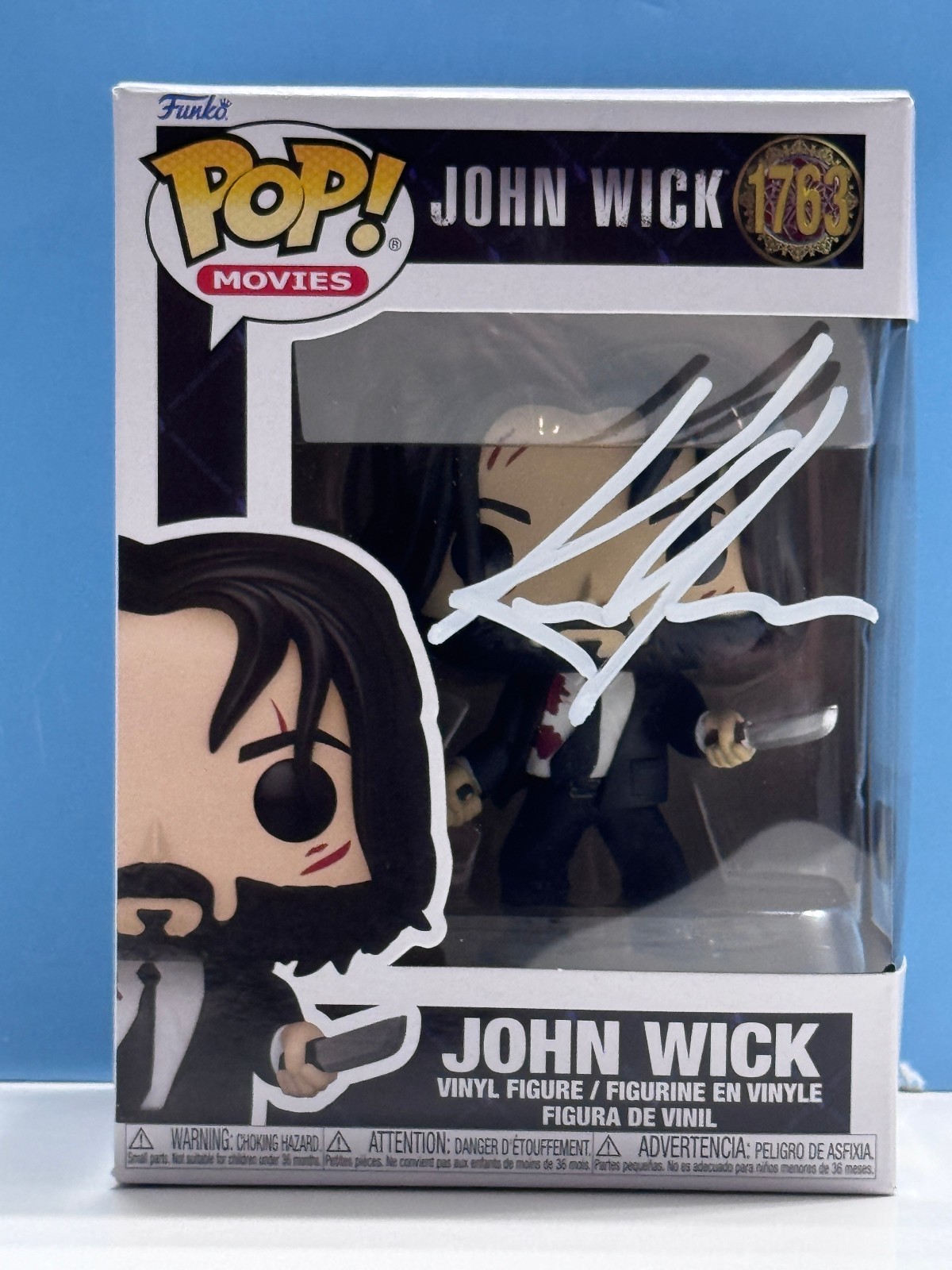 Funko Pop  JOHN WICK - JOHN WICK  #1763 SIGNED COA AUTHENTICATED