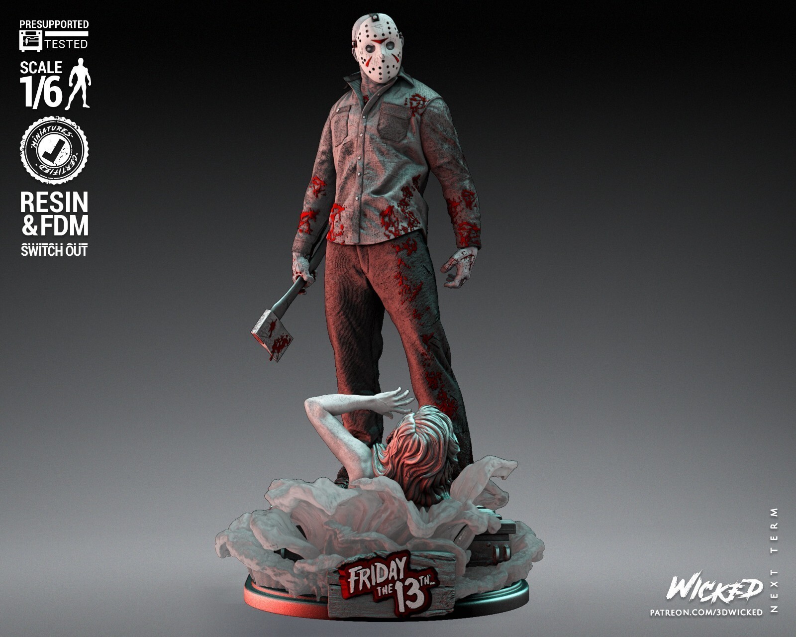 1:8 Jason Voorhees Friday the 13th Fan Art UNPAINTED Resin Garage Kit