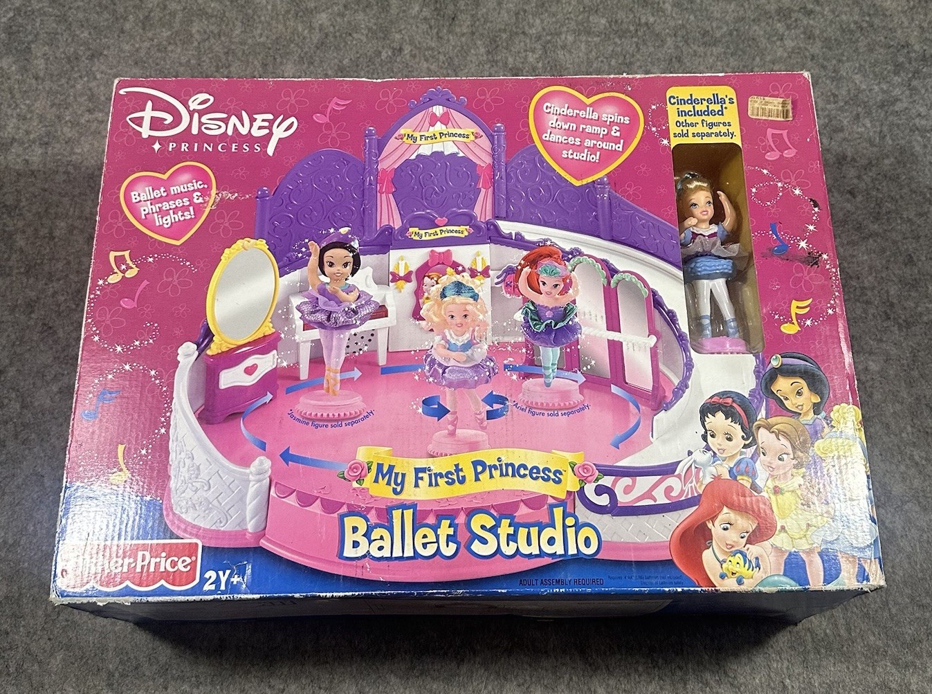 Disney My First Princess Ballet Studio 2003 Mattel Cinderella Fisher Price READ