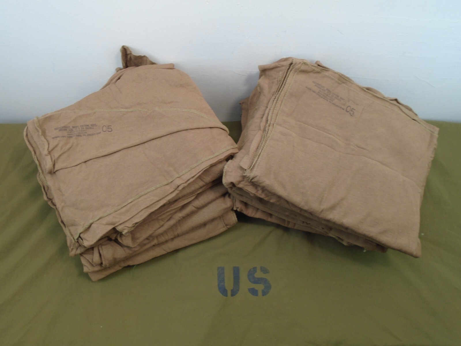 USGI US Military Neckerchief Coyote Brown Cotton Scarf 72 x 24 Inches 1990 2-A