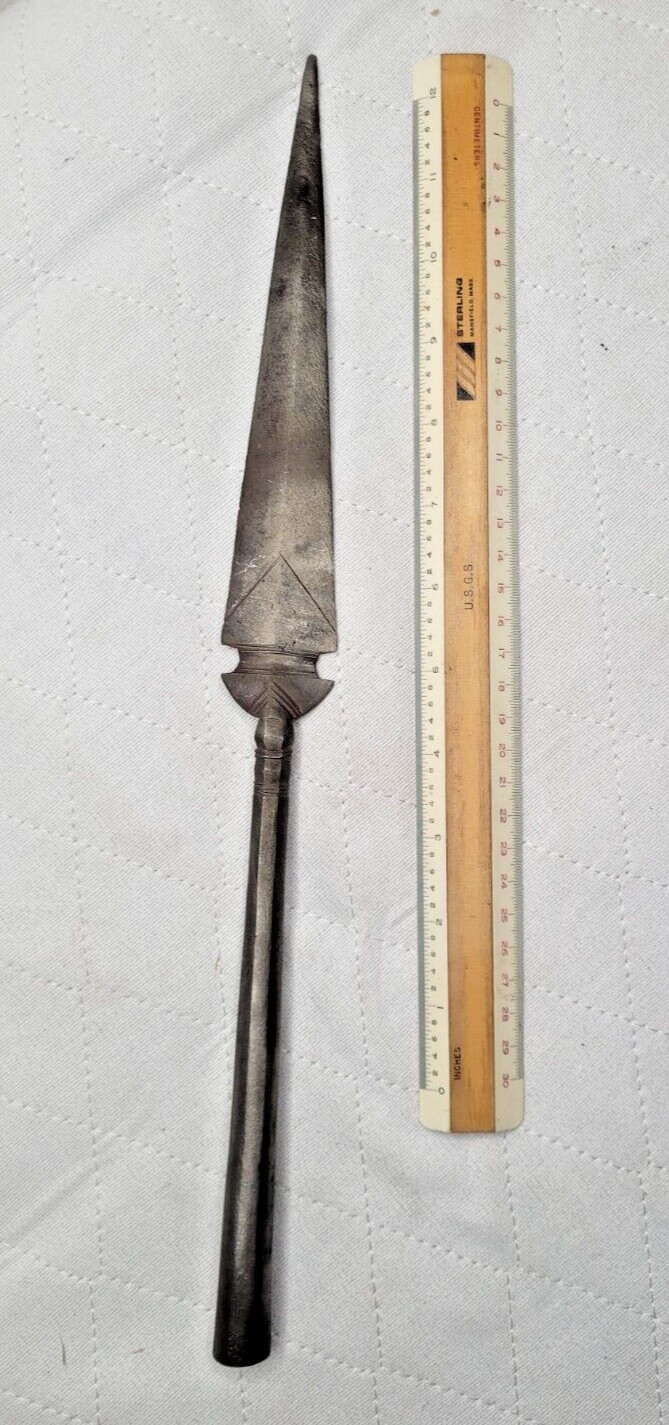 Large ISLAMIC UMAYYAD DYNASTY Ancient Iron Spear Head 