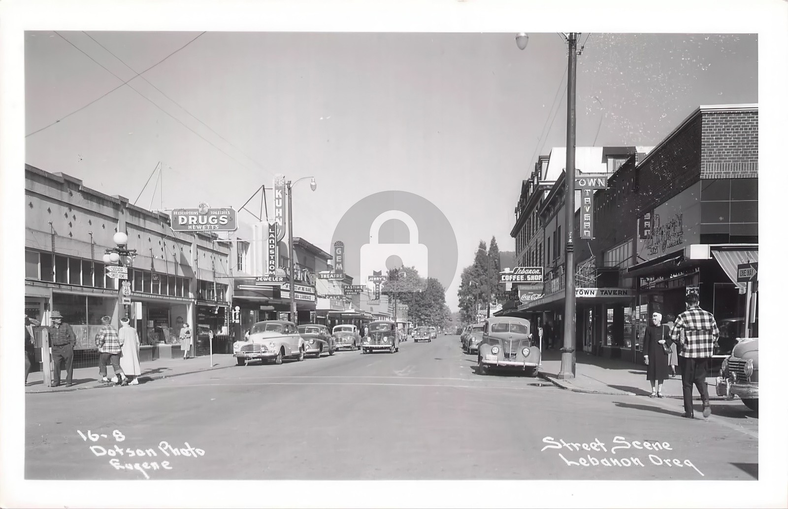 Lebanon OR Oregon Main Street View c1950 S RPPC Photo Postcard COPY