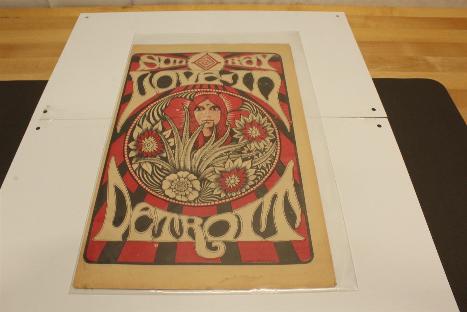 VTG 1960\'s Sun Ray Love In Detroit Newsprint Bulletin John Sinclair