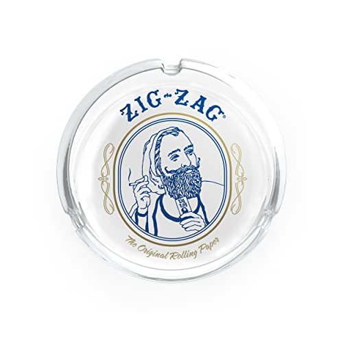 Zig-Zag Ashtray Classic White - Handcrafted Glass Ashtray - Rolling Papers Zig-Zag Ashtray Classic White - Handcrafted Glass Ashtray - Rolling Papers