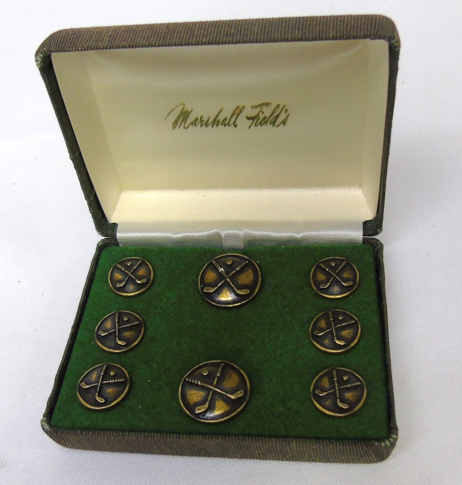 Vintage Marshall Field\'s 8 Golf Club Button Covers NIB c395