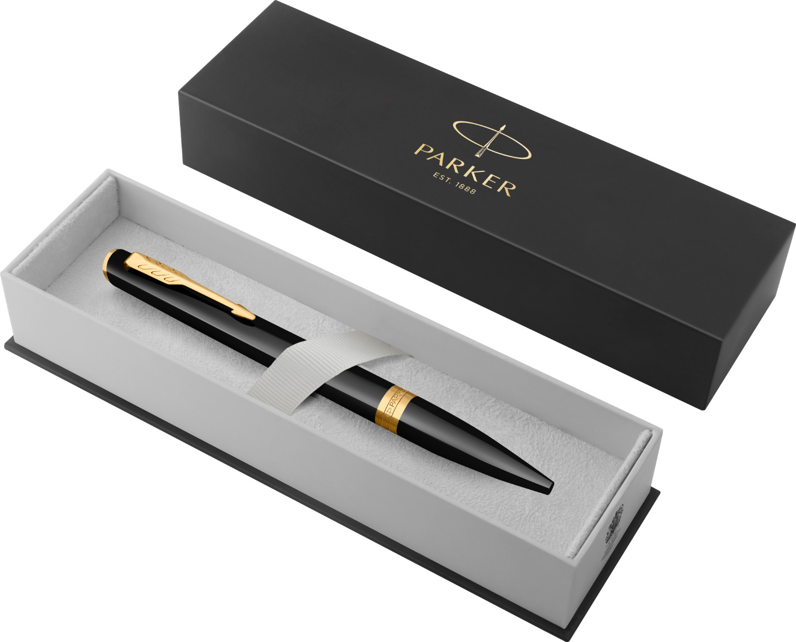 Parker Meridian Black Gold Trim Ballpoint Pen New In Box 2231395