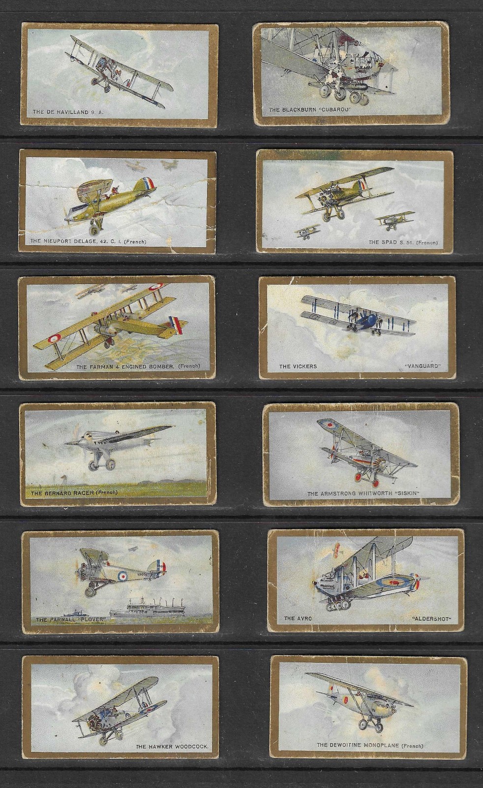 Players AEROPLANE SERIES cigarette cards(29)