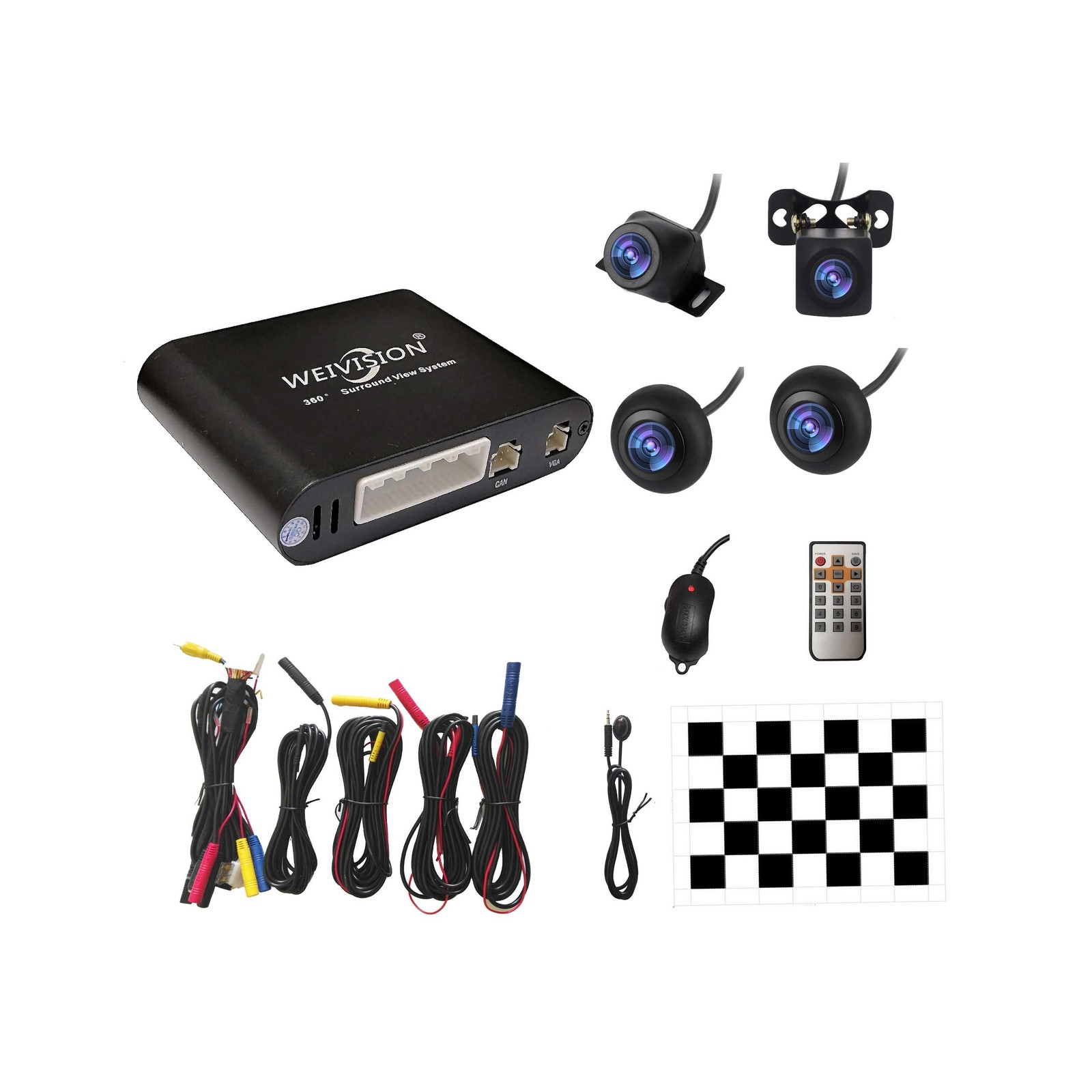 Universal 360 Degree Bird View System Car DVR Record Panoramic View All Round... Universal 360 Degree Bird View System Car DVR Record Panoramic View All Round...