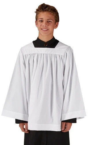 Square Neck Altar Server Surplice 3\ Square Neck Altar Server Surplice 3\