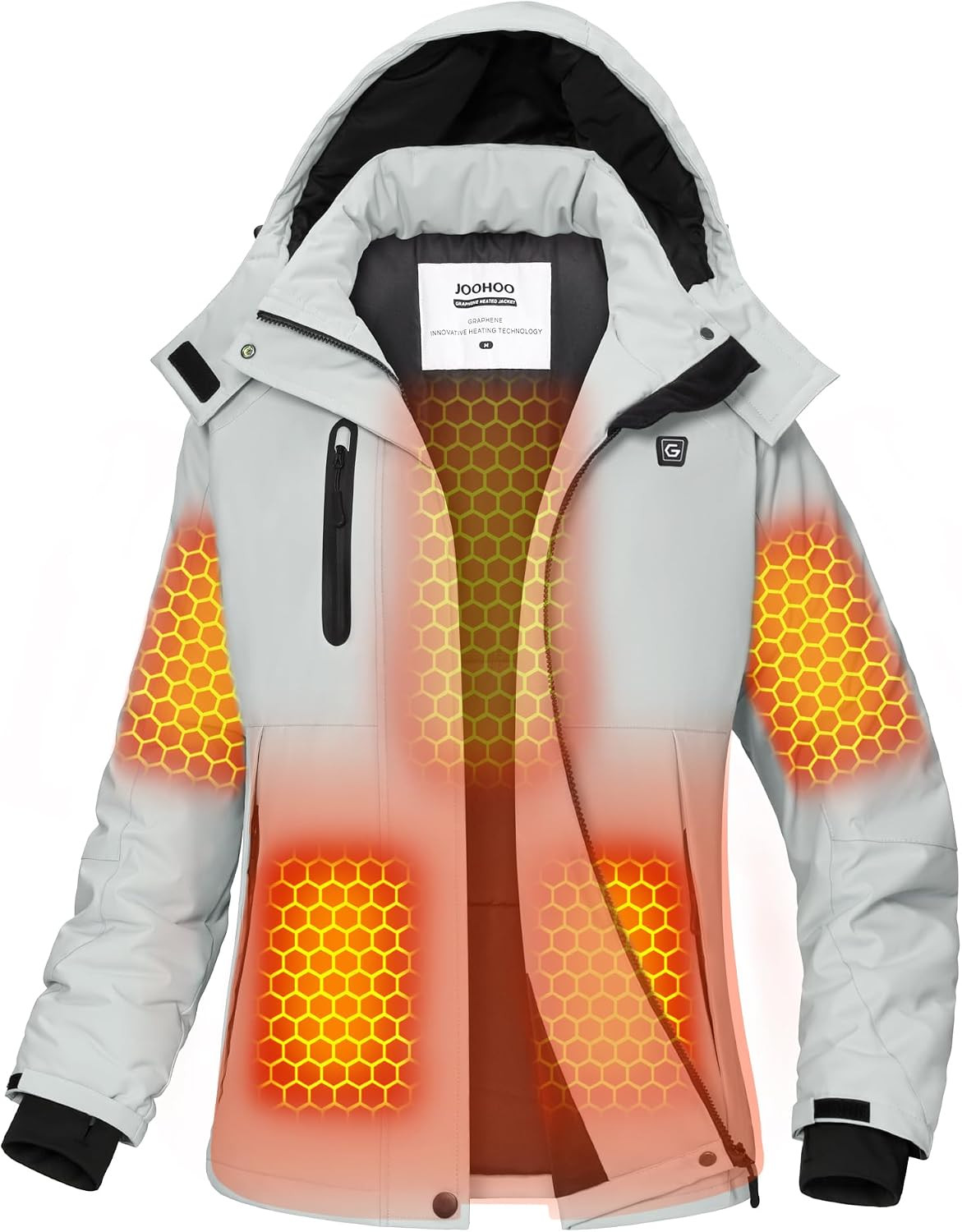 Graphene Heated Jacket for Women with Rechargeable Battery Pack
