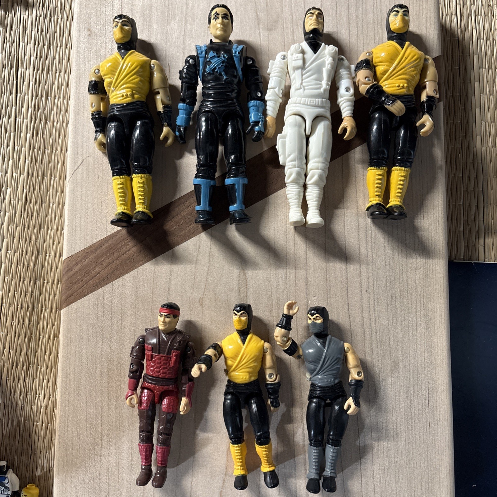 VTG 7 Pc Mortal Kombat Scorpion Raiden Smoke 3-5\ VTG 7 Pc Mortal Kombat Scorpion Raiden Smoke 3-5\