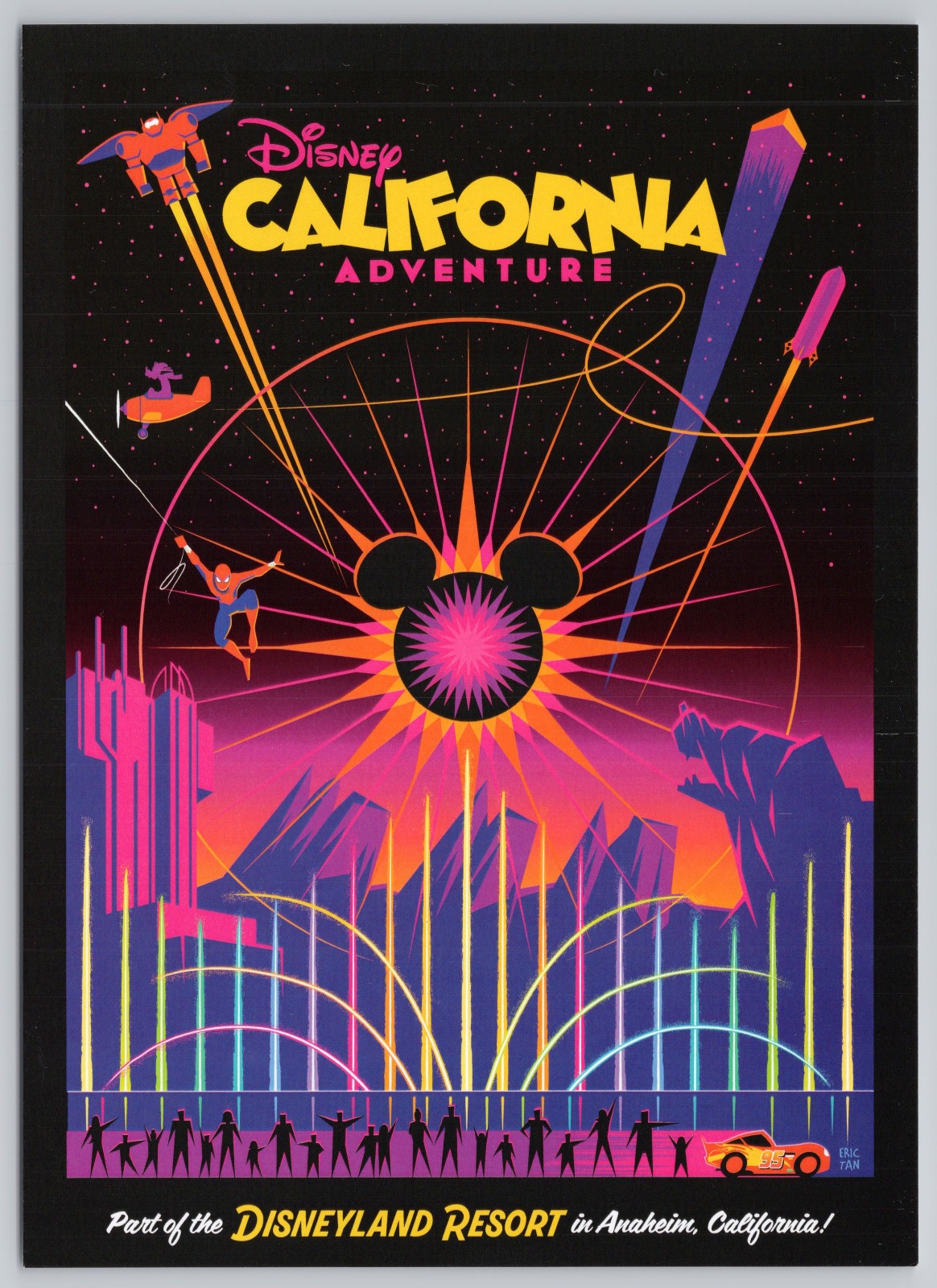 Disneyland Disney California Adventure Exclusive Art Postcard by Eric Tan 5x7 Disneyland Disney California Adventure Exclusive Art Postcard by Eric Tan 5x7