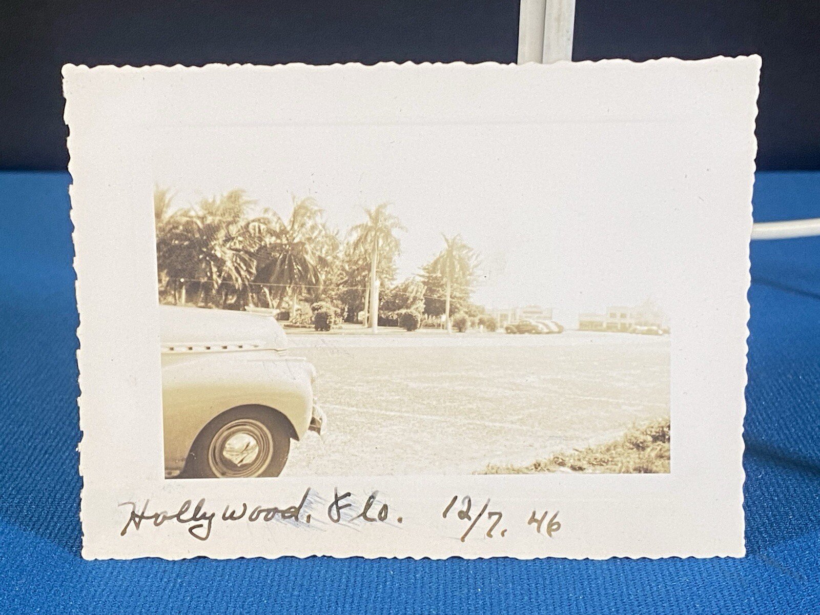 Street Scene Hollywood Florida VTG 1946 Photo Lt#12