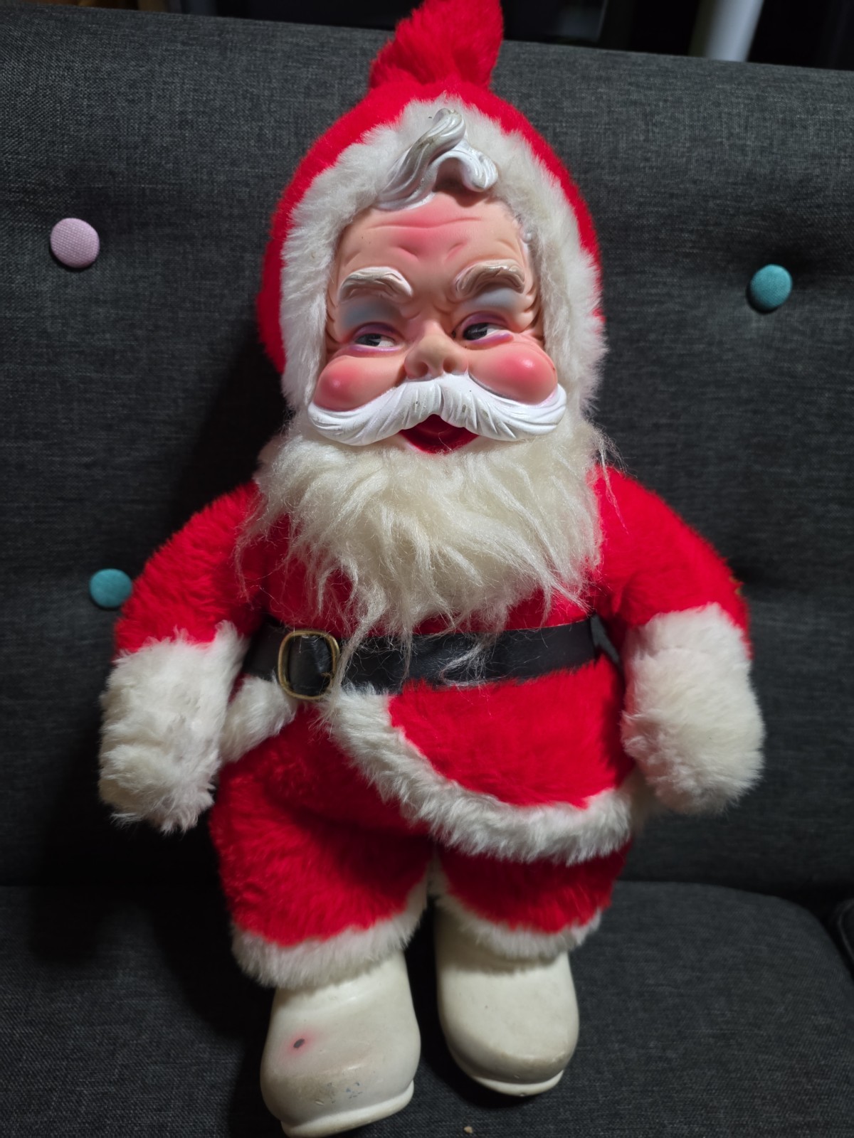 Vintage 1970’s Christmas RUSHTON Santa Claus Plush & Rubber USA Vintage 1970’s Christmas RUSHTON Santa Claus Plush & Rubber USA
