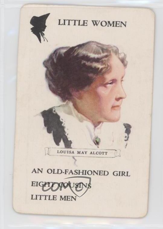 1960 Whitman Authors Game Light Blue Back Louisa May Alcott (Little Women) 0in6