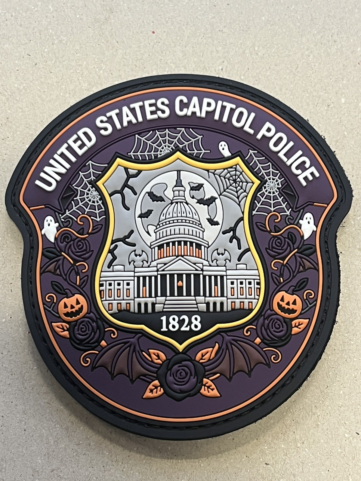 United States Capitol Police Halloween PVC Patch Glow In The Dark
