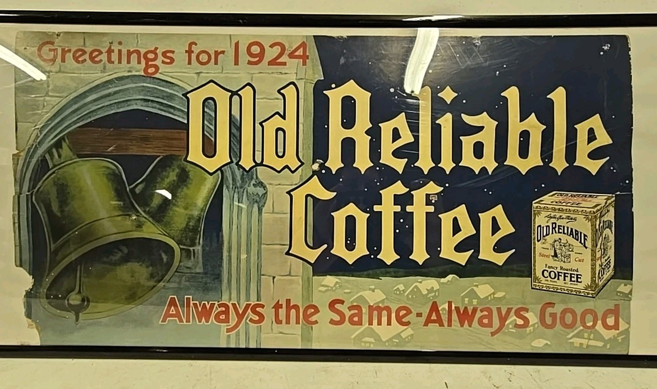 Antique 1924 Old Reliable Coffee New Year Advertising 21\