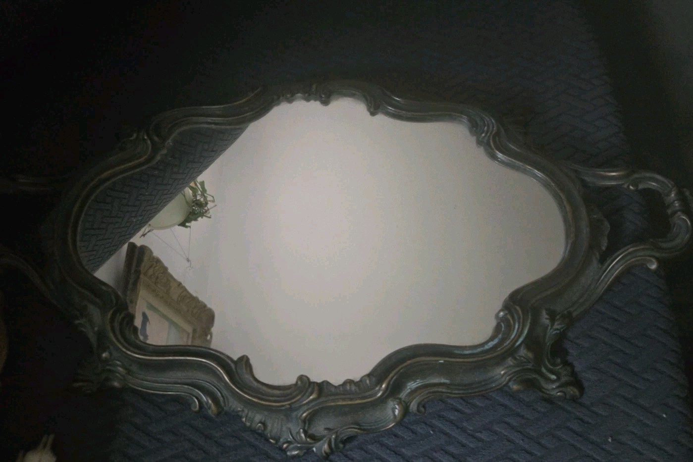 Antique French Mirrored Plateau Tray Rococo Revival