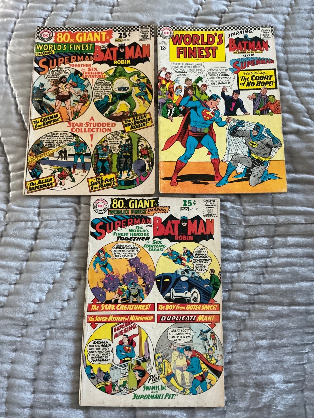 WORLD'S FINEST VINTAGE LOT 161, 163 AND 170 DC COMICS
