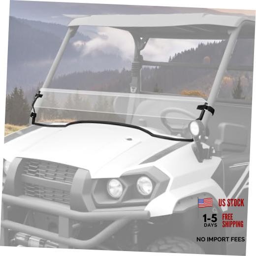 Front for Kawasaki Mule Pro MX 2019-2027 | UTV Front 1/2 Clear Half Windshield