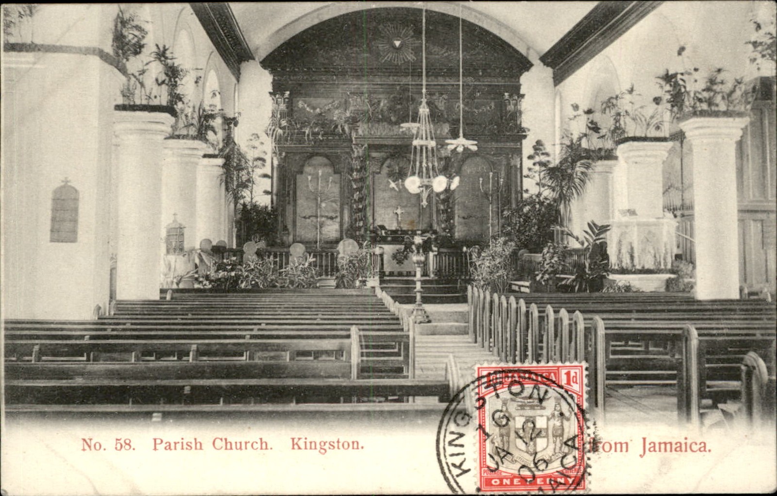Kingston Parish Church A. Duplisy & Sons c1900s-10s Vintage Postcard
