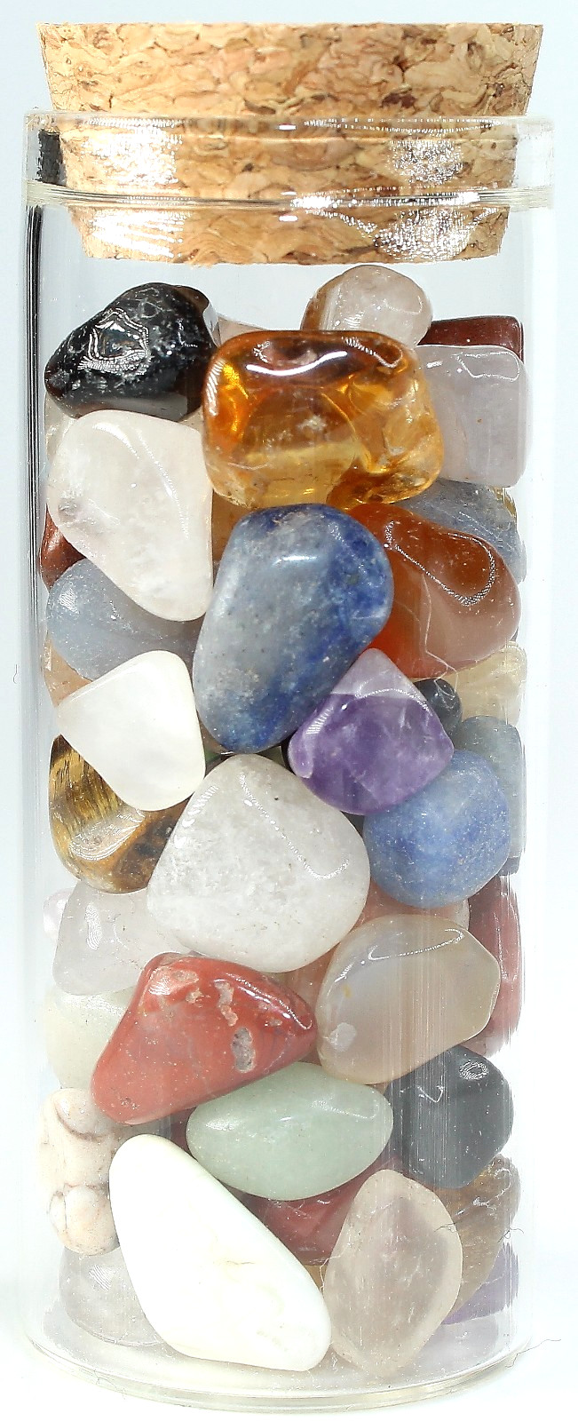 AAA Brazilian Tumbled Assortment & Glass Tube / 63gr / 4148