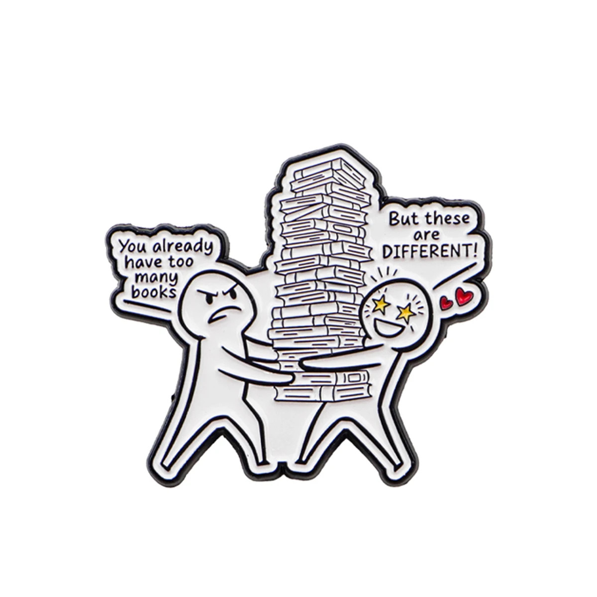 Book Lover Enamel Pin Funny Reading Quotes Brooch Lapel Pins Badge on Backpack
