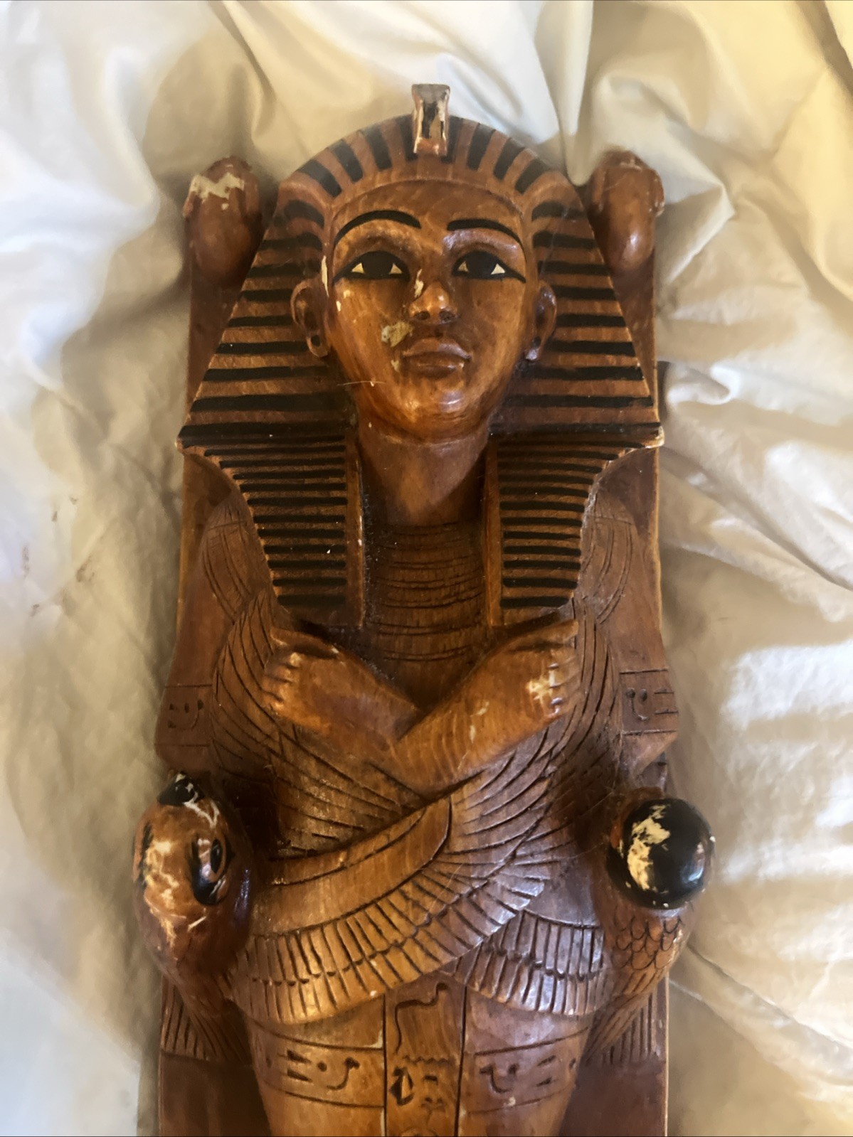 King Tutankhamun's Funerary Bed: Rare Museum Replica Statue King Tutankhamun's Funerary Bed: Rare Museum Replica Statue