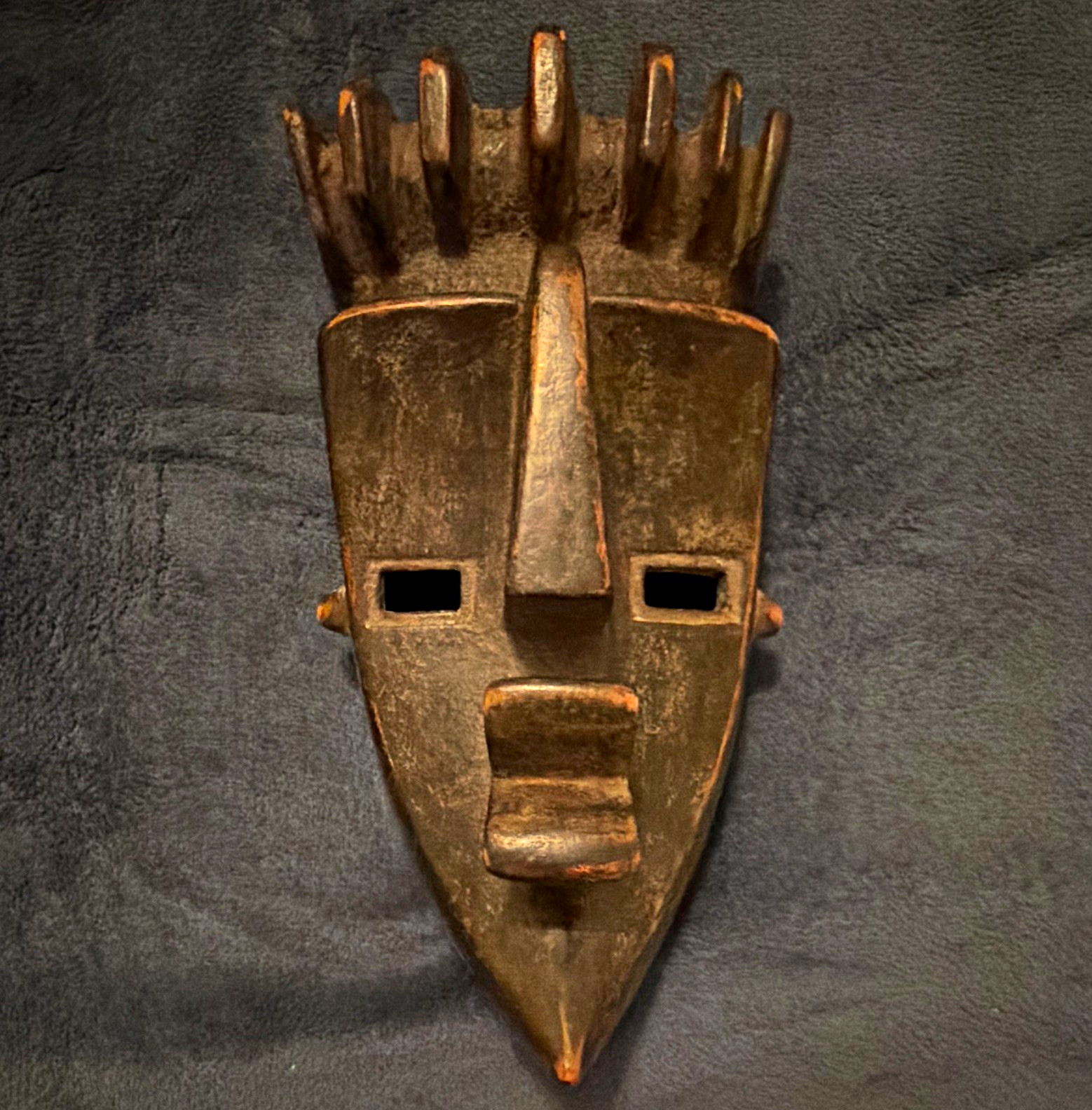 Authentic Hand-Carved African Wooden Mask full size Lwalu Mask, D.R. Congo Authentic Hand-Carved African Wooden Mask full size Lwalu Mask, D.R. Congo