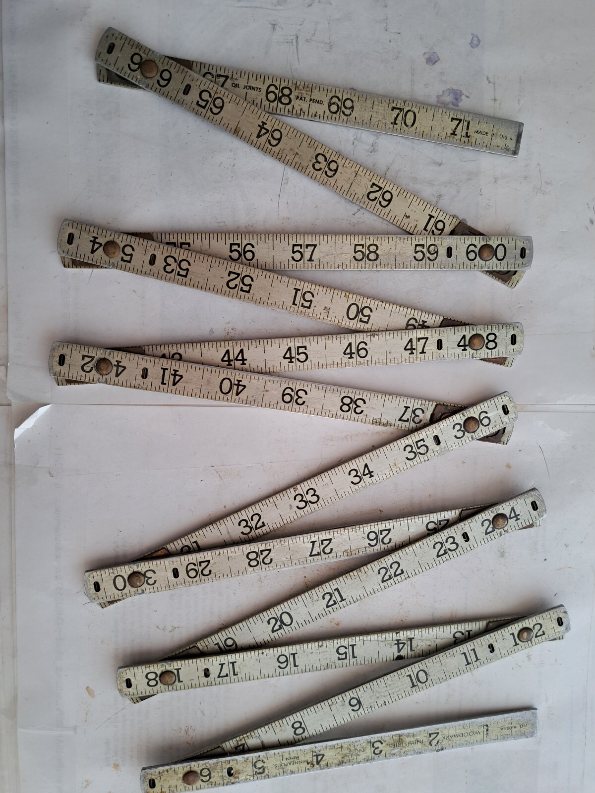 Vintage Aluminum Zig Zag Rule by Woodmark. Minnesota.