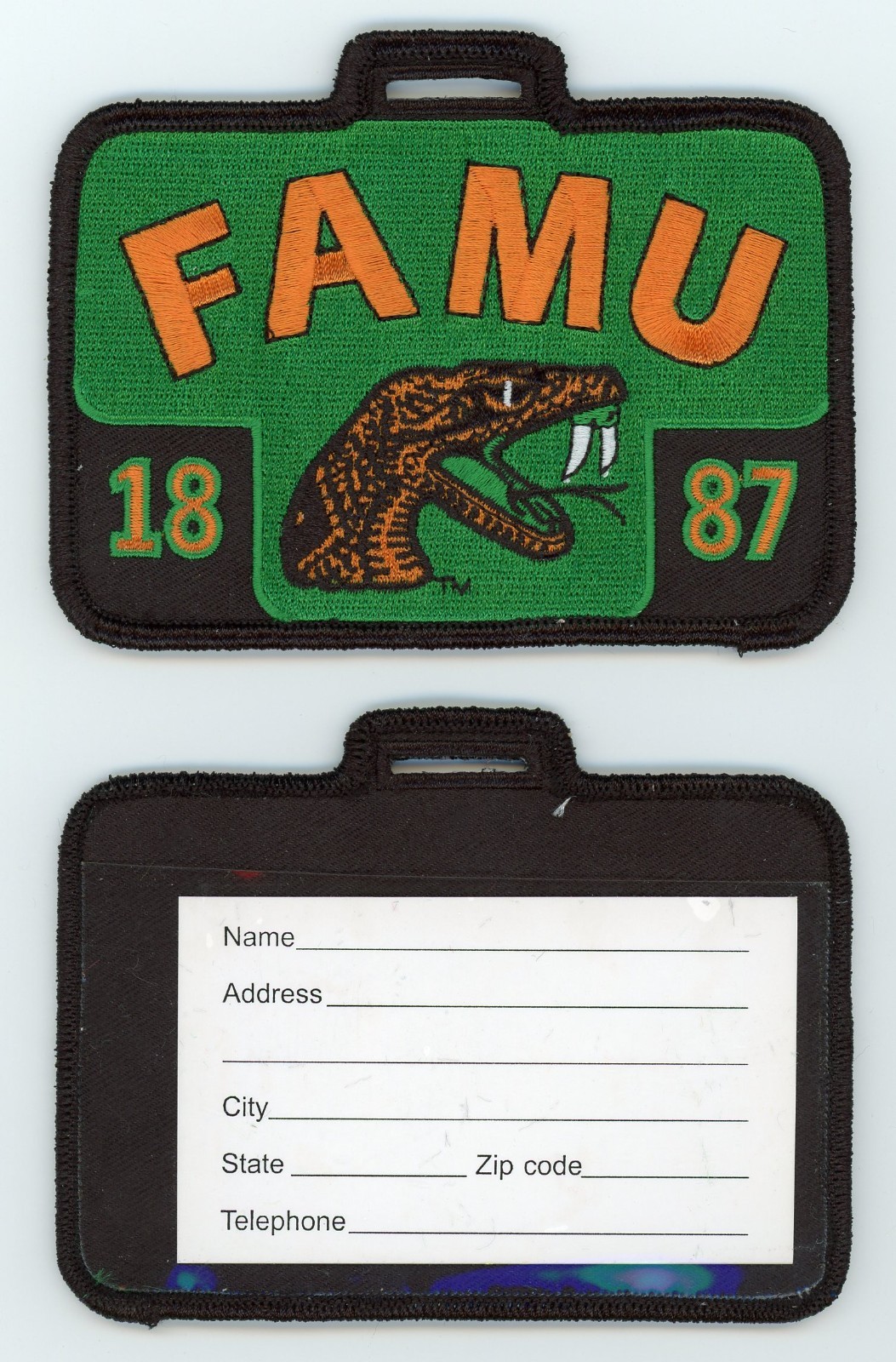 FLORIDA A&M UNIVERSITY (2 tags) Luggage/Baggage ID - Back Pack FAMU - HBCU FLORIDA A&M UNIVERSITY (2 tags) Luggage/Baggage ID - Back Pack FAMU - HBCU