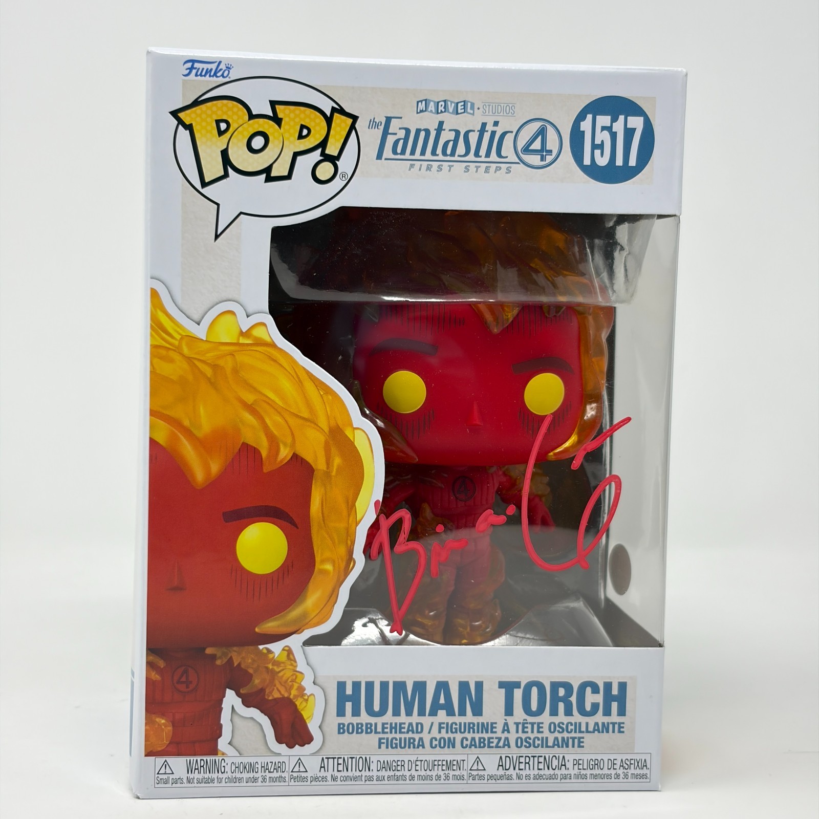 Brian Austin Green Marvel Fantastic 4 Human Torch #1517 Signed Funko Pop