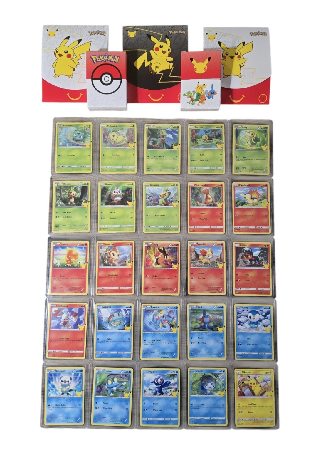 2021 McDonald\'s Pokemon Celebrations 25th Anniversary Full Complete Set + Bonus