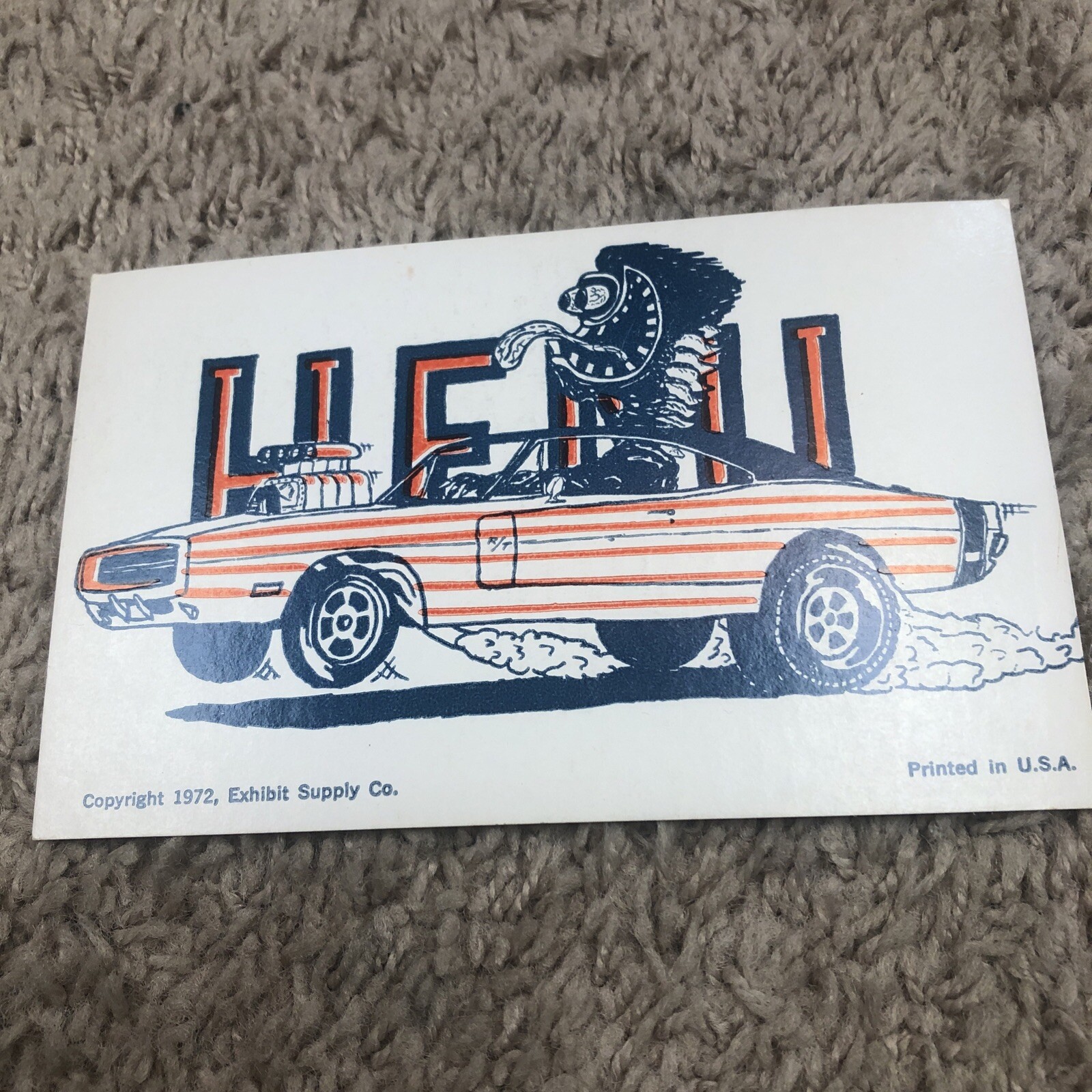 1972 Exhibit Supply Chicago  Arcade Card # Hemi (EX)