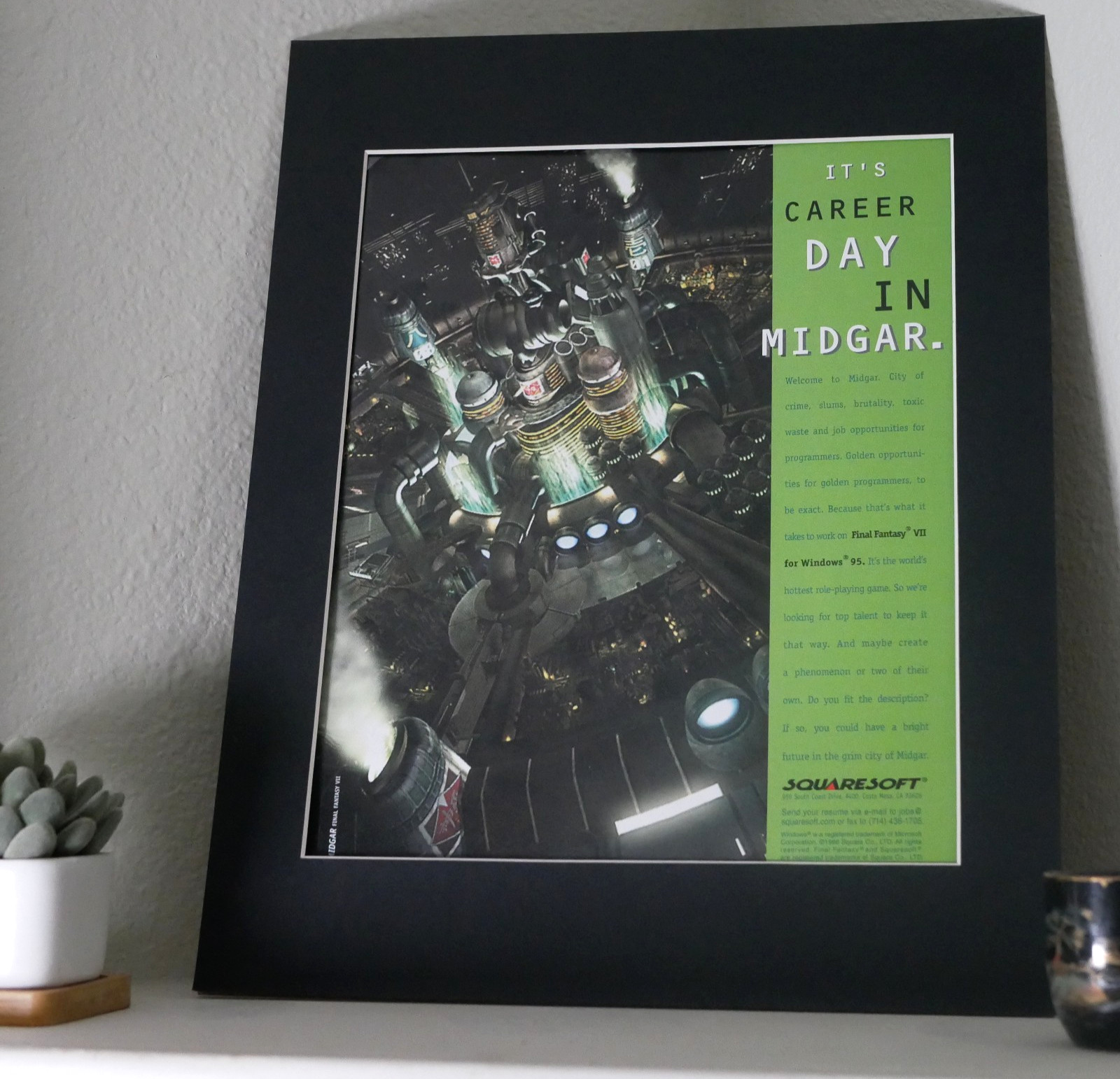 1997 Final Fantasy VII Career Day in Midgar Recruitment Ad FF7 Tech Squaresoft