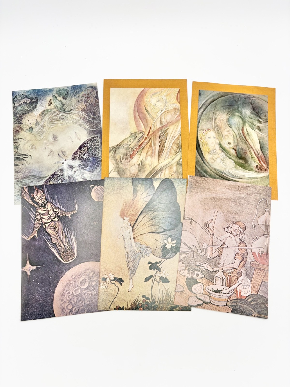 46 Vintage Fantasy Art Cards | Max. Parrish Kay Nielsen Milo Winter Edmund Dulac