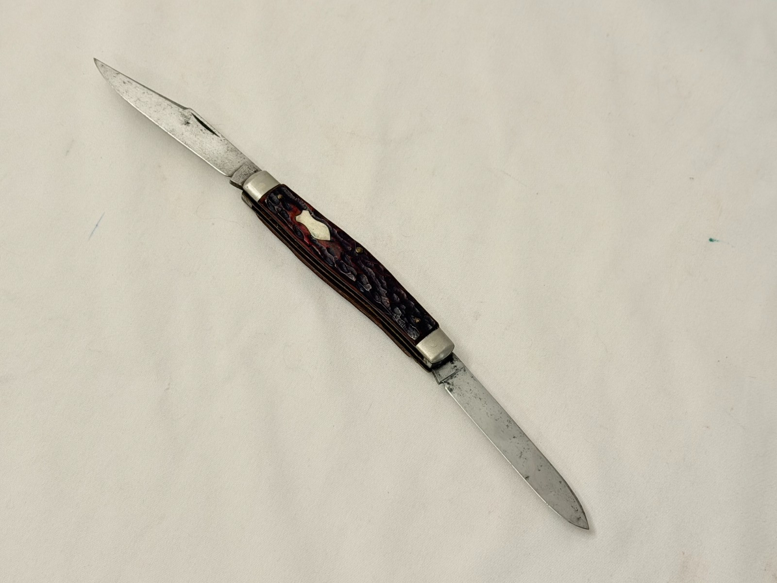 Old Vintage KRUSIUS Bone Handle Folding Hunter Knife Blade Made In Germany Old Vintage KRUSIUS Bone Handle Folding Hunter Knife Blade Made In Germany