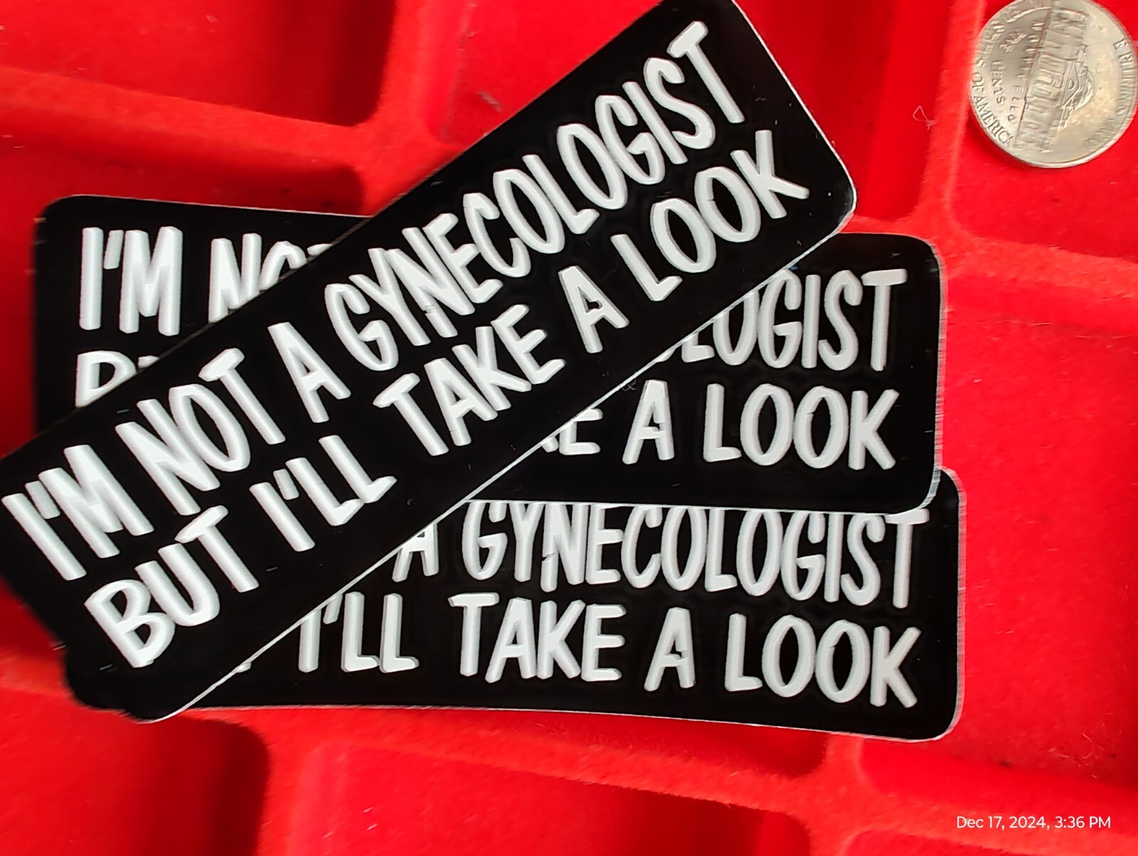 Im not a gynecologist But Ill take a look 3 pc small Hand made Decal stickers