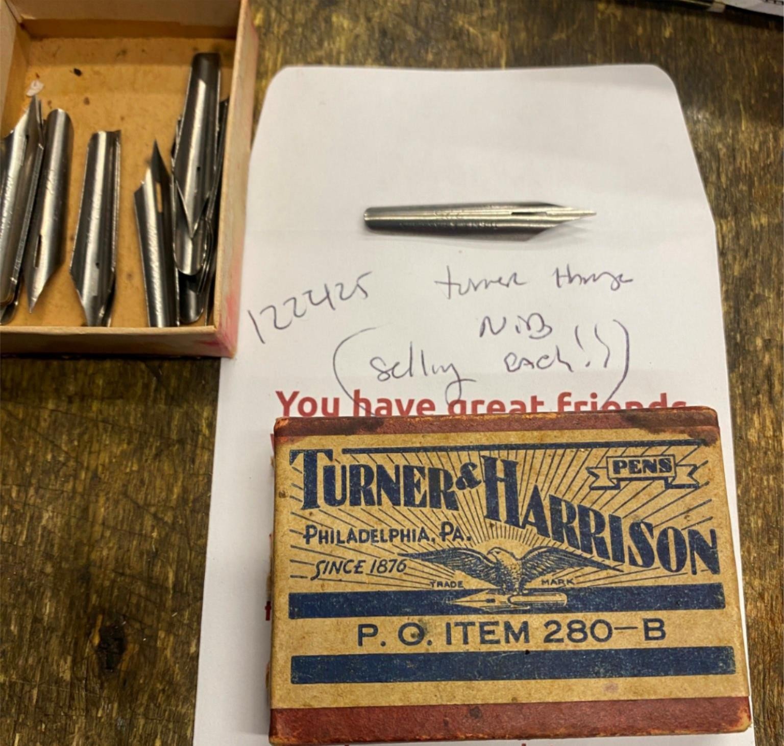 Turner Harrison Vtg Steel Dip Fountain Pen Nib #87 USA Calligraphy Writing NOS
