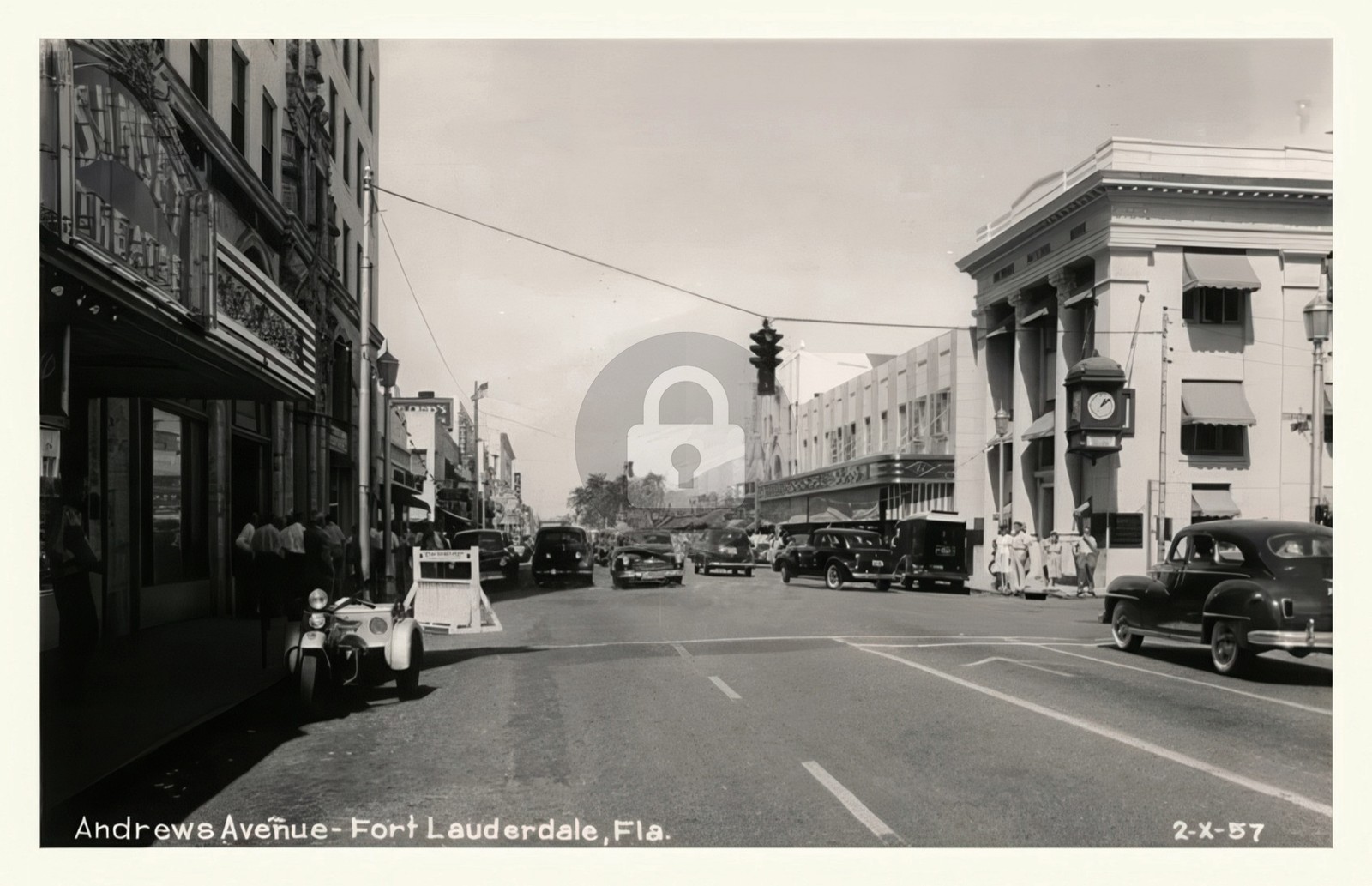 Fort Lauderdale FL Street Scene w Cars Andrews Ave Cline RPPC Postcard COPY Fort Lauderdale FL Street Scene w Cars Andrews Ave Cline RPPC Postcard COPY