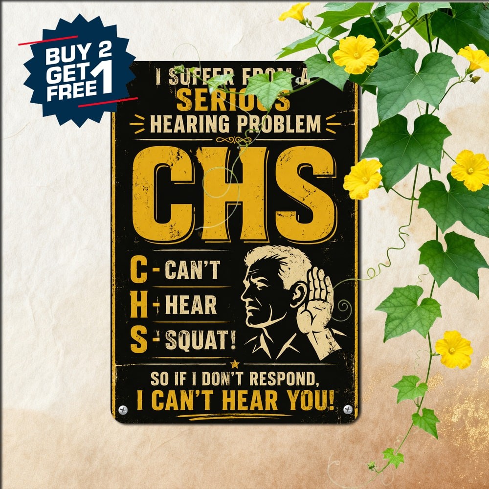 School Classroom Teacher Humor I Suffer From Hearing Novelty Metal Tin Sign 8x12