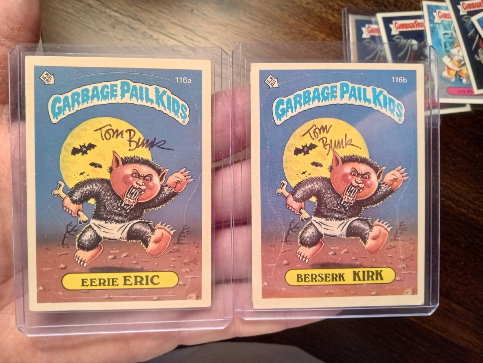 Garbage pail kids Tom Bunk Autographed Set 1986 Garbage pail kids Tom Bunk Autographed Set 1986