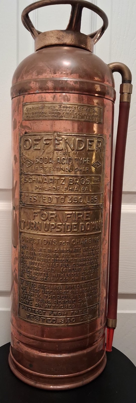 VTG Schwartz Bros DEFENDER 2.5 Gal Copper Soda-Acid Fire Extinguisher