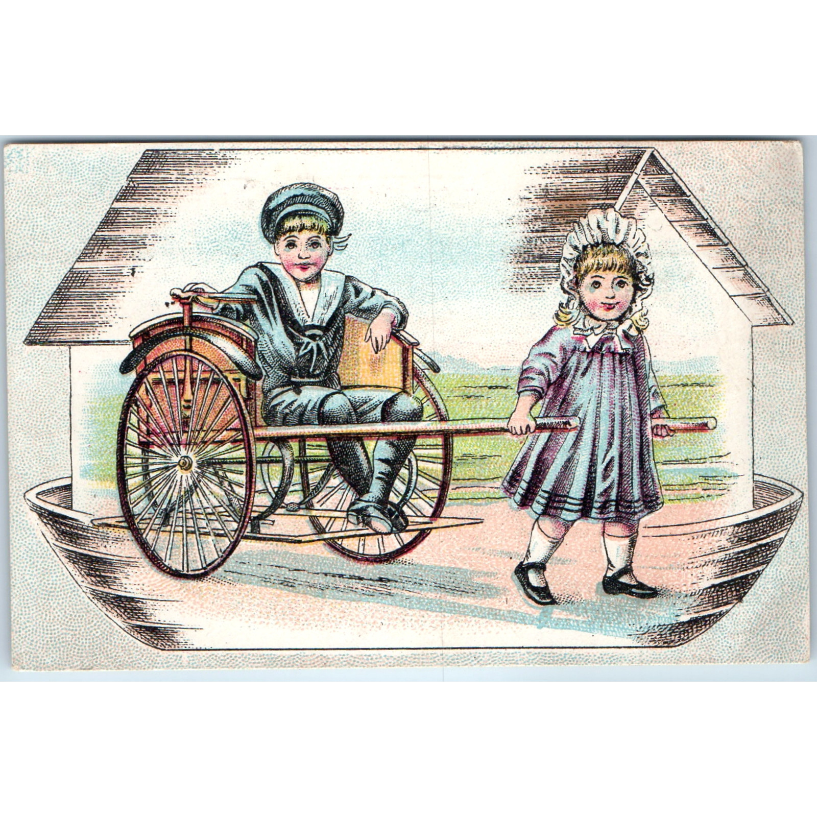 Vtg Trade Card Stevens\' Own Blended Coffee Wheeler Stevens Zanesville OH Sailor