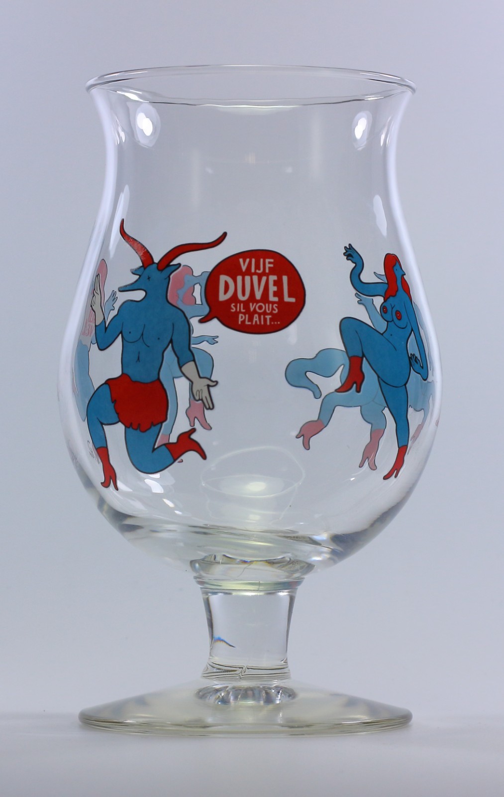 DUVEL Belgian Artist Collection 2010 Parra Limited Edition Tulip Beer Glass DUVEL Belgian Artist Collection 2010 Parra Limited Edition Tulip Beer Glass