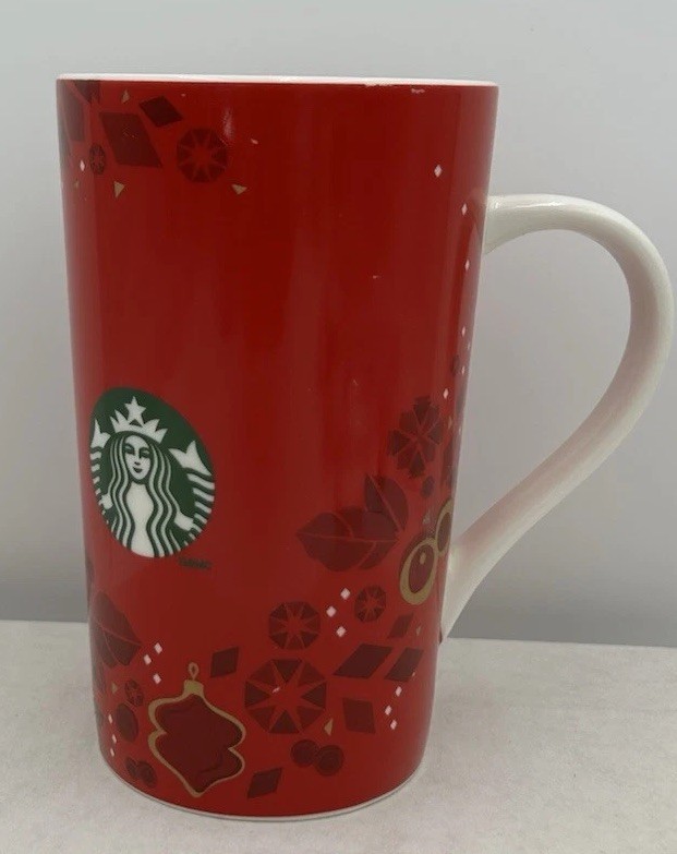 2013 Starbucks Mug Tall Red Christmas Holiday Ornaments 16oz Coffee Cup 2013 Starbucks Mug Tall Red Christmas Holiday Ornaments 16oz Coffee Cup
